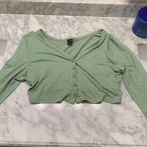 Minty Green Short Cardigan
